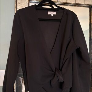 Madewell black wrap top